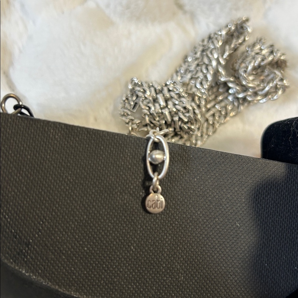 CAbi Silver Layered Necklace 16” - Picture 2 of 4